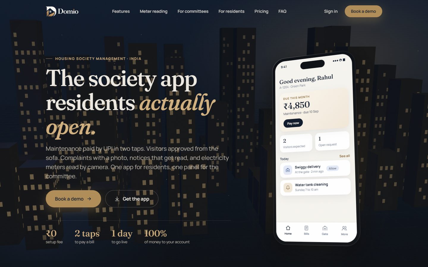 Domio — Housing Society Management App