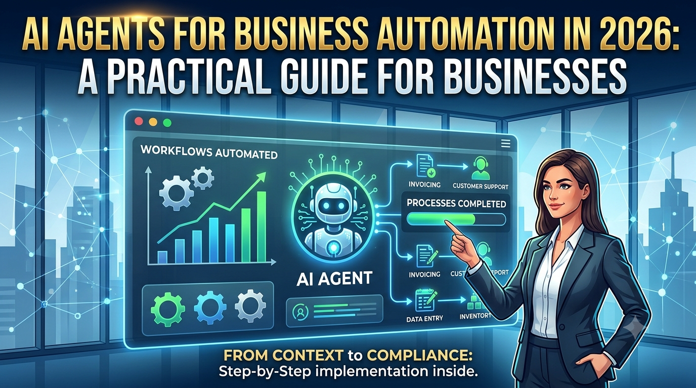 AI agents automating business workflows through an intelligent software dashboard